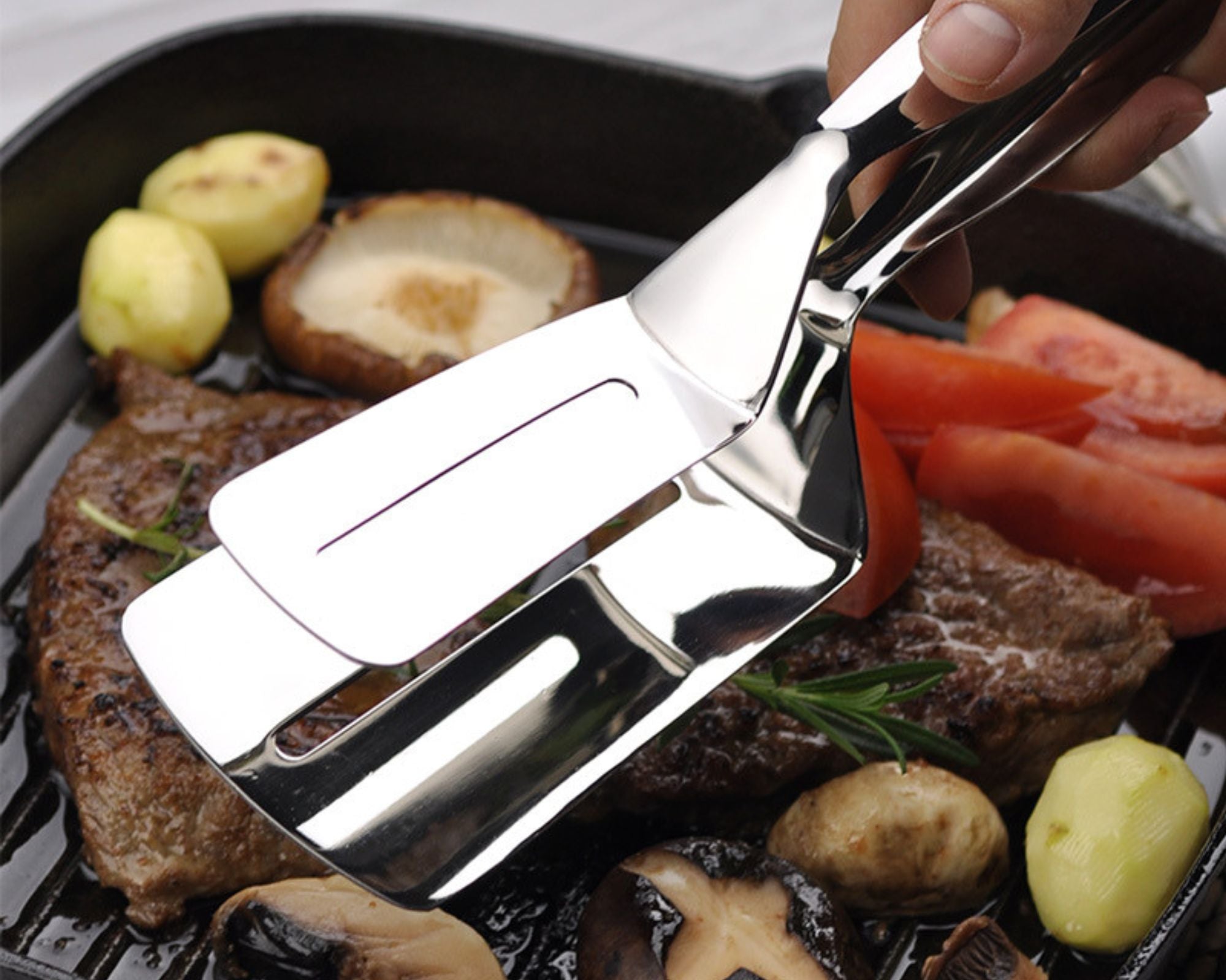 Grillix - Pince à Grillade en Acier Inoxydable (+ 1 Accessoire OFFERT)