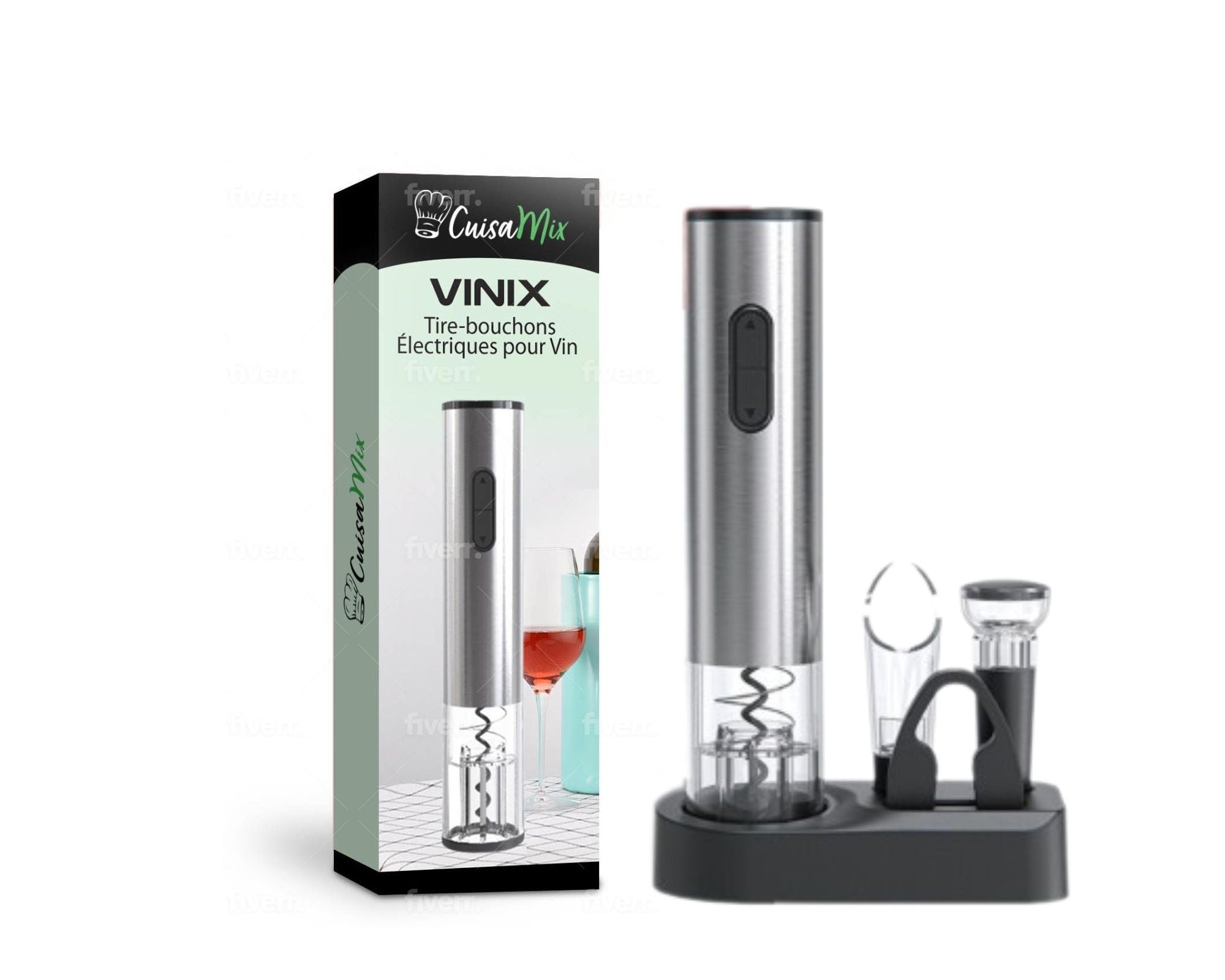 Vinix - Tire-bouchons Électriques pour Vin (+4 Accessoires OFFERTS)