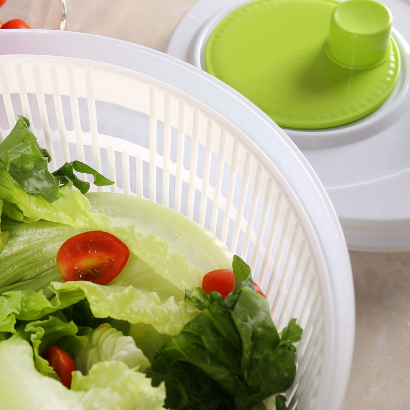 Essoreuse à salade blanche manuelle en plastique