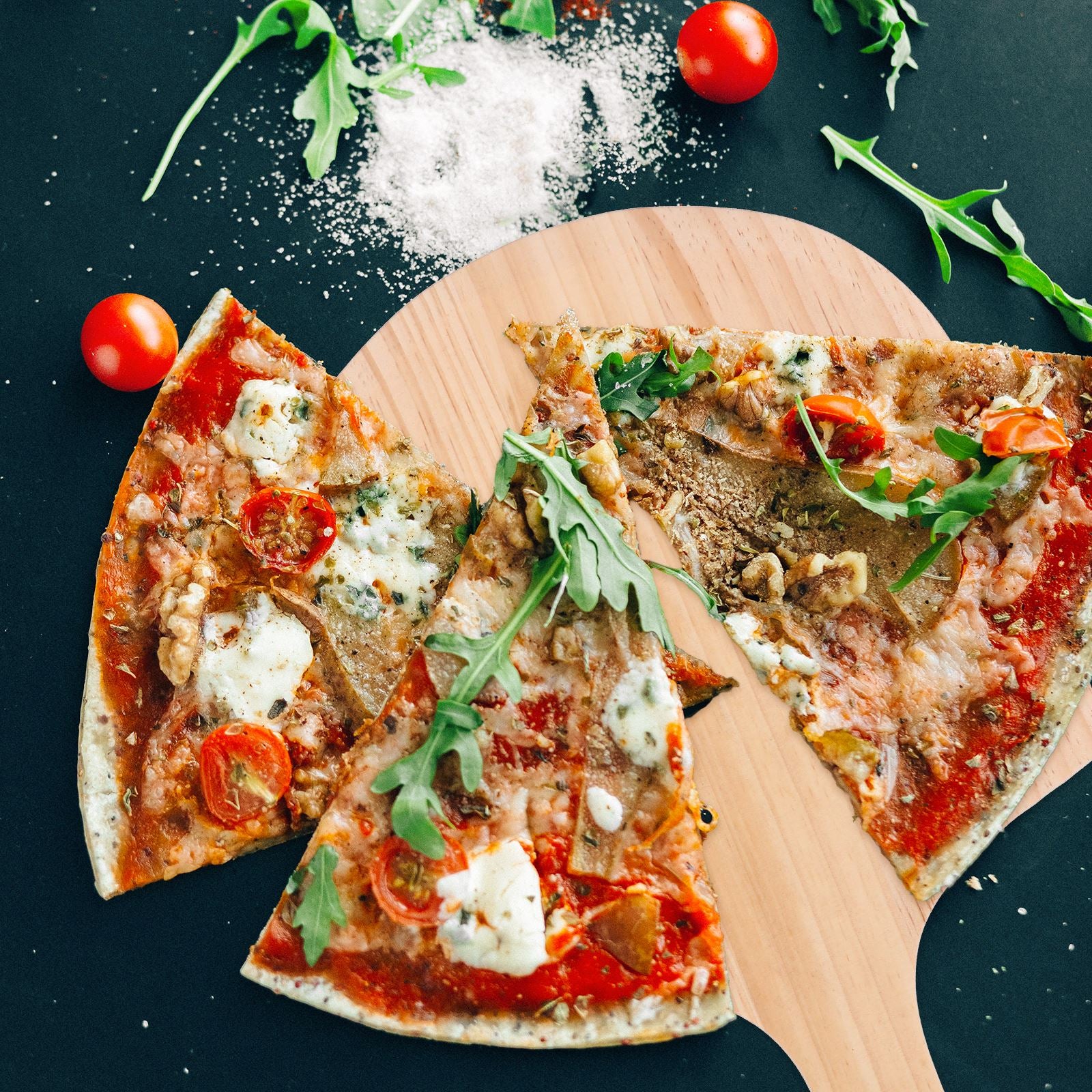 Pelle à pizza lisse et claire en bois massif