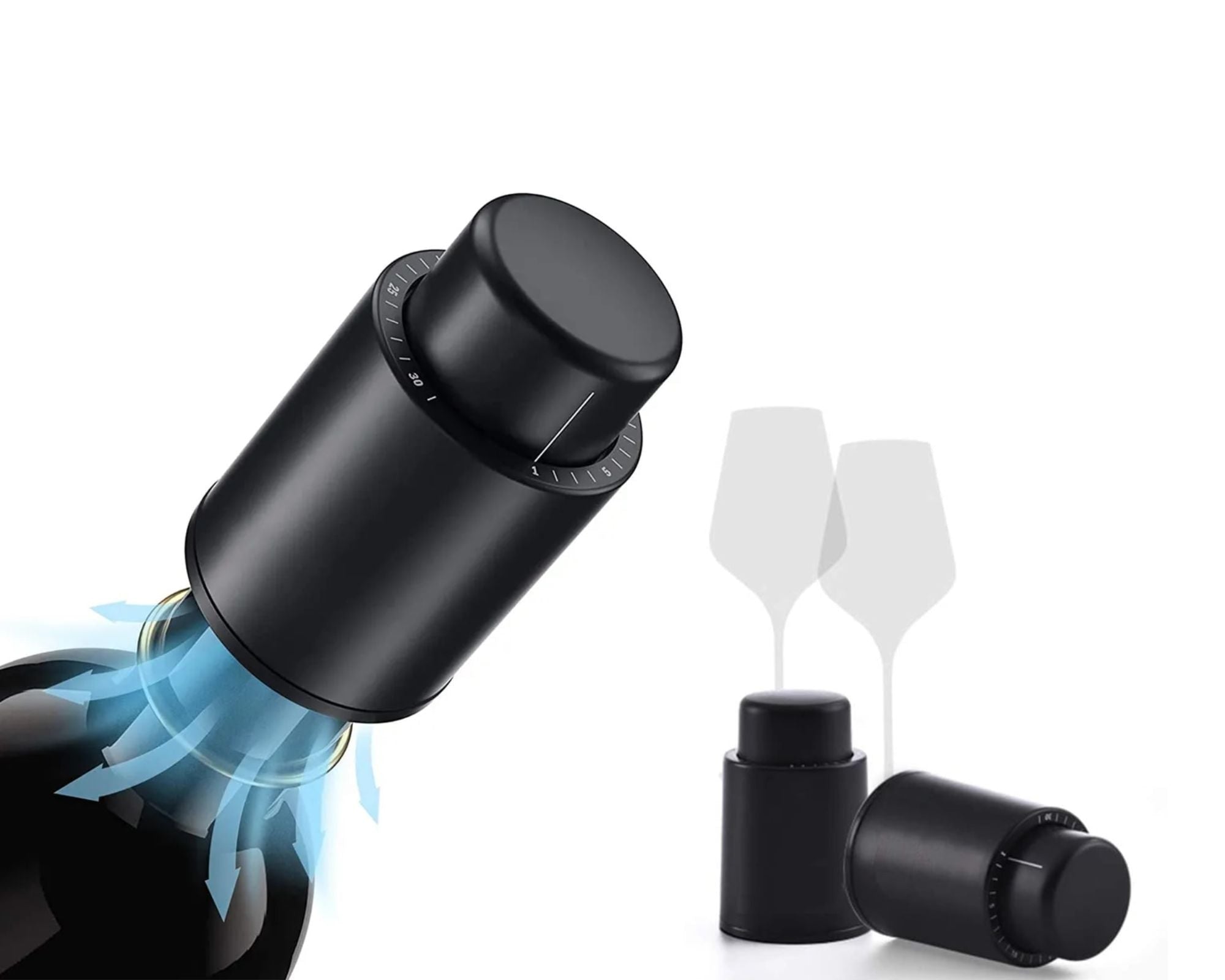 Bouvix - Bouchon de Bouteille de Vin Sous-Vide (+ 1 OFFERT)