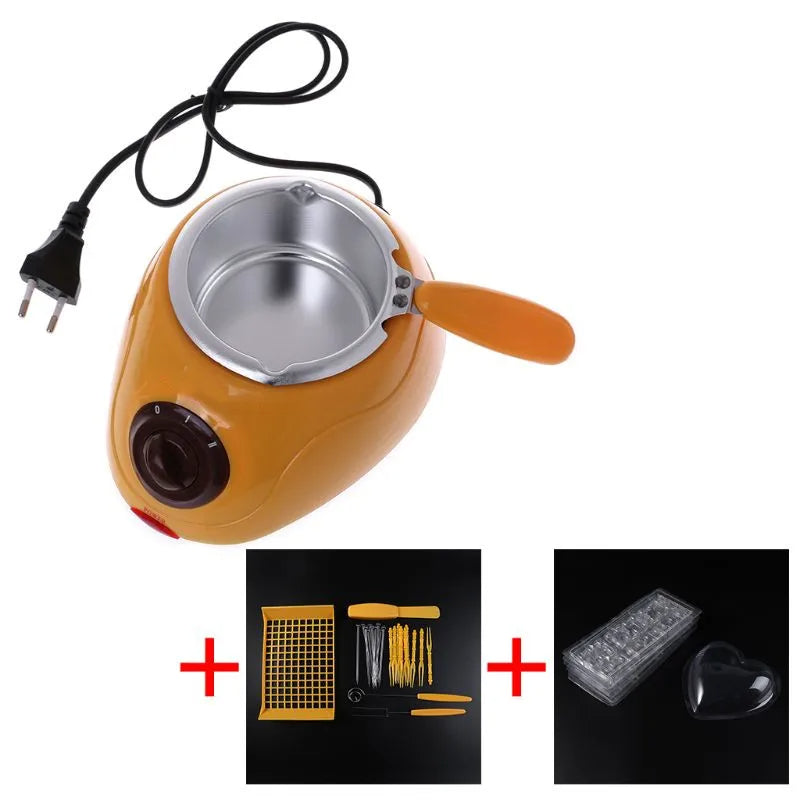 Appareil à Fondue Électrique Orange pour Chocolat