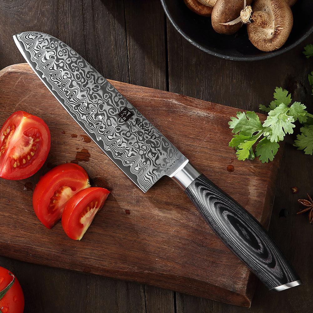 Couteau santoku de chef en acier forgé