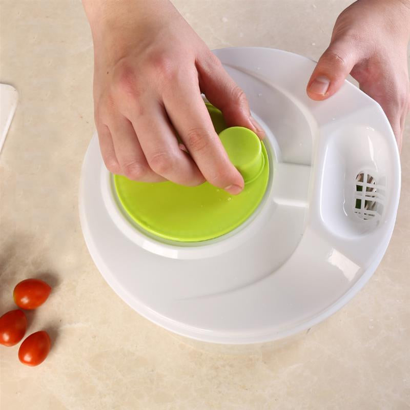 Essoreuse à salade blanche manuelle en plastique