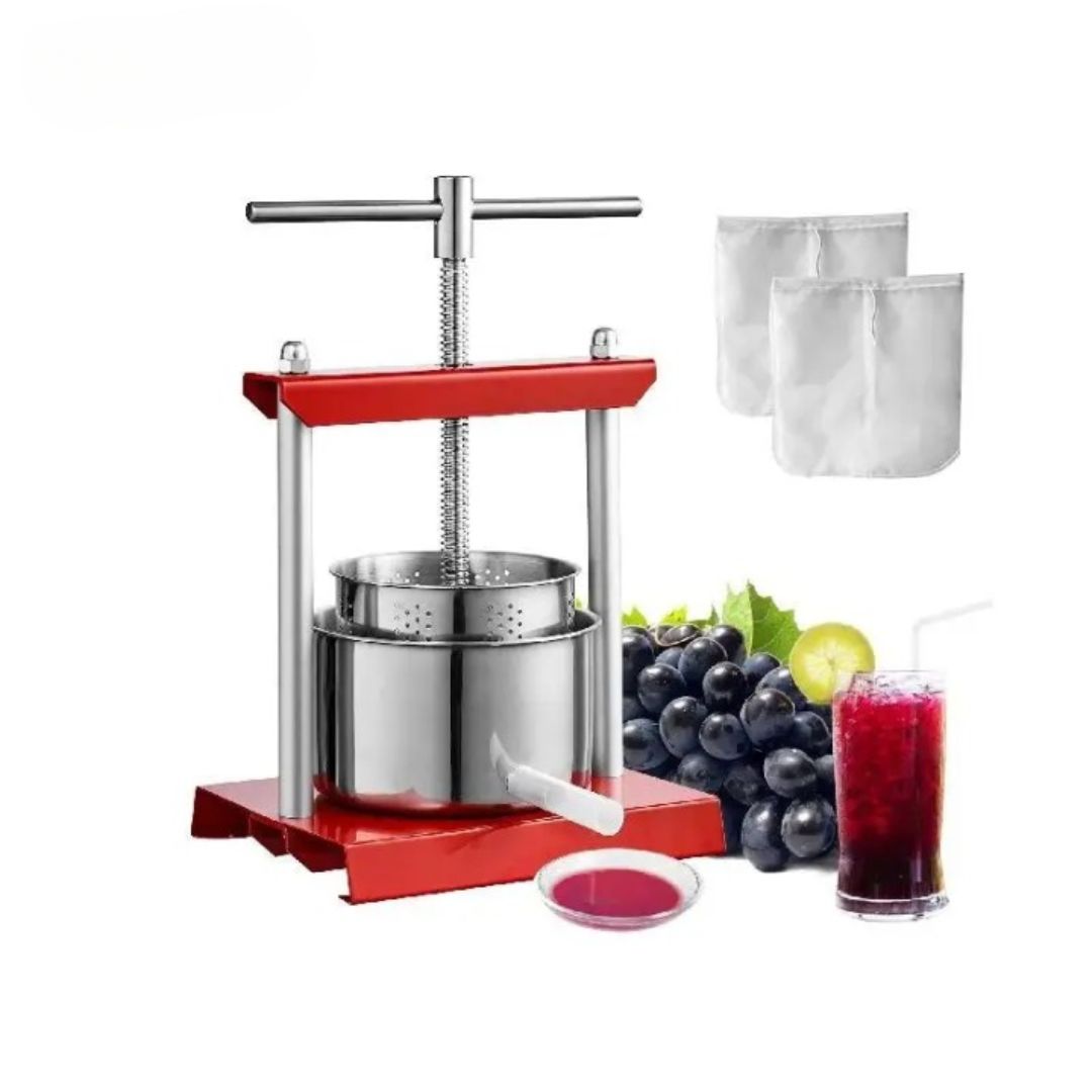 Presse Fruit Manuel en Acier Inoxydable sur fond blanc